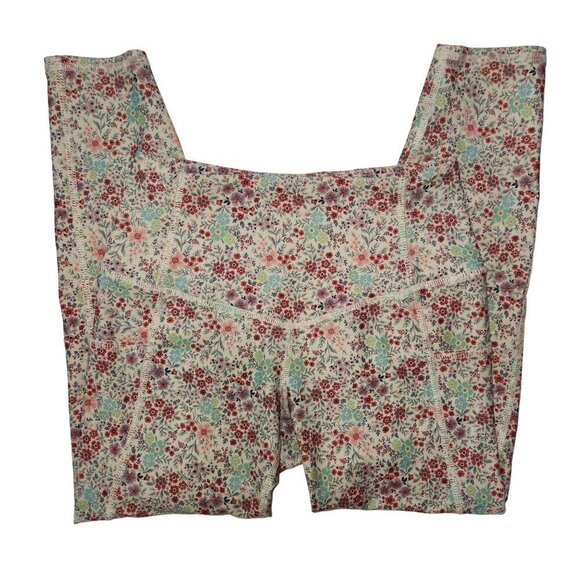EVCR Evolution And Creation High Rise Leggings S Floral Crop Pockets Activewear - Picture 4 of 6